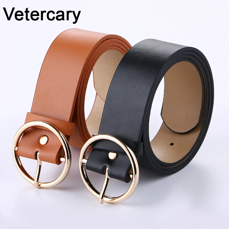 

Gold Pin buckle Casual belt HOT soft PU leather belts wide PemHN personality strap women students riem jeans gifts male cinturon