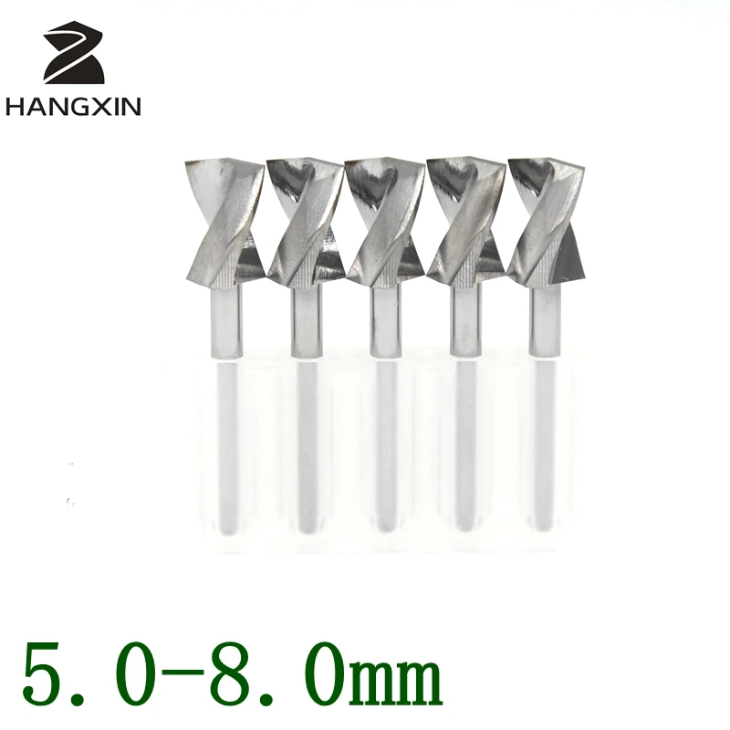 5.0-8.0mm Metalworking Center Drilling Tungsten Carbide PCB Drill CNC Router Wooden Cutter 10PCS Set Drill Bit Machine Accessori