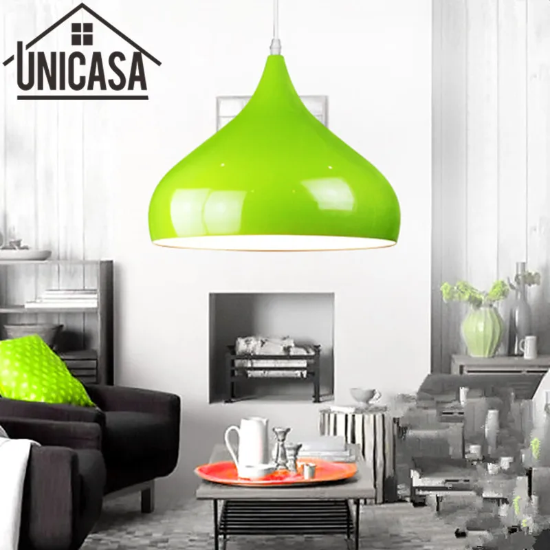 Pendant Lights Kitchen Island lamps Modern Ceiling Lamp Green Vintage Bar Wrought aluminum Metal Lighting Fixtures for 1 pic