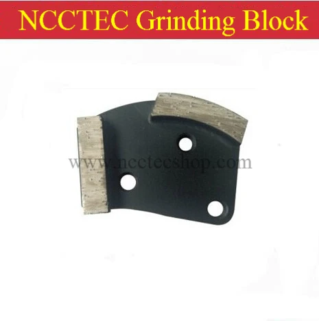 NCCTEC Grinding Blocks with 2 diamond Segments FREE shipping | metal bond concrete grinding pads shoes tools