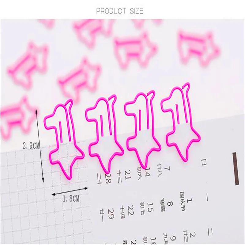 

10Pcs/Lots Pink Pig Paper Clip Cute Girl Heart Beat Pin Student Paper Study Office Storage Clip For Office