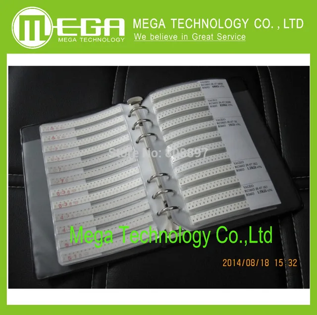 

0805 smd resistor Kit resistor sample book 1% 170 values X 50pcs=8500pcs Samples kit resistor kit