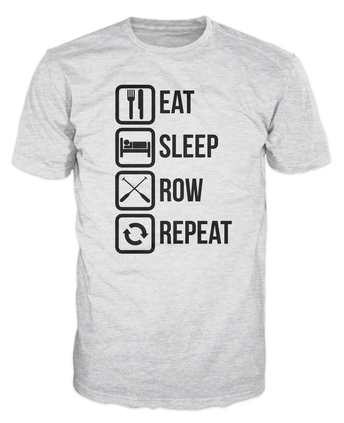 2019 New Arrive O-Neck T Shirt Men Eat Sleep Row Repeat Funny Rowing Paddling T Shirt Order