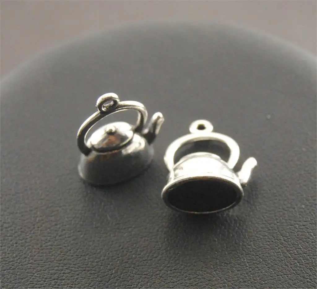 10pcs Tibetan Silver Color Lovely 3D Teapot Charm 10x14x20mm Jewelry  Making DIY Handmade Craft  A67