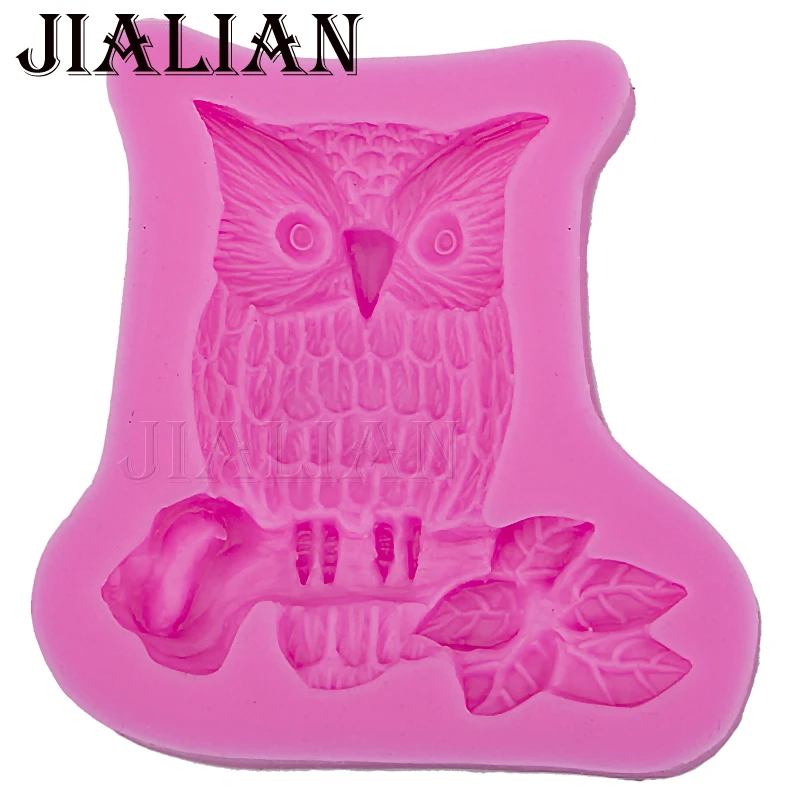 3D Chocolate mold silicone DIY owl soap mold fondant cake decorating tools baking tools for cakes cooking mould T0100