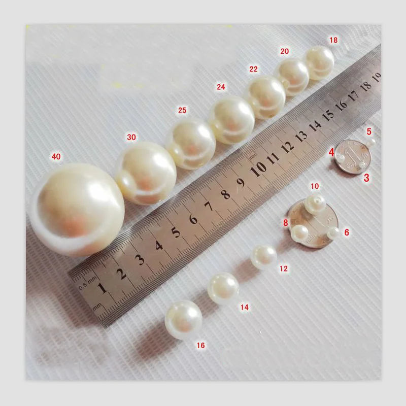 Multiple Size Two Hole Ivory White Imitation Pearl Rivets Round Sewing Beads DIY Jewelry Clothes Handmade Accessary Wewing Beads