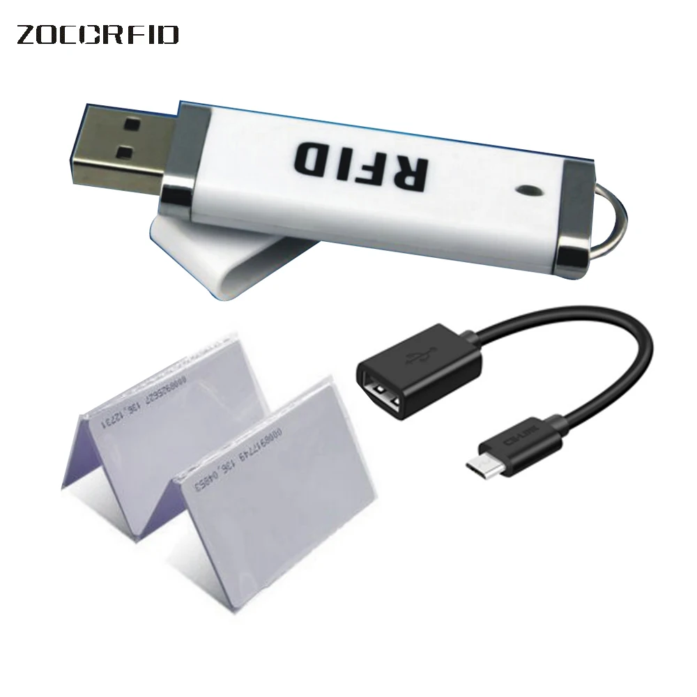 8/10 digits MIni USB 125KHZ RFID  Contactless Proximity Smart Card Reader support Windows/ android/I-paid free card