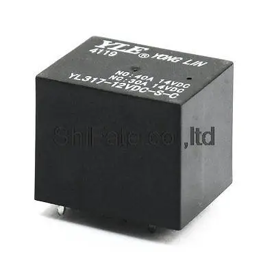 12VDC Coil 7 Pin SPDT NO + NC Plug In PCB General Power Relay Hitam