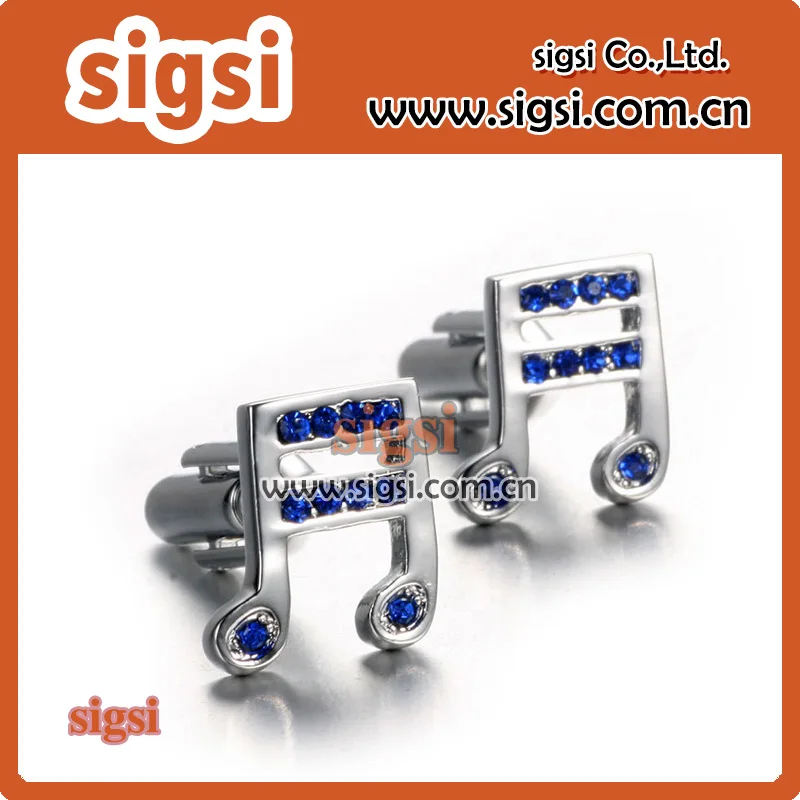 

Wholesale Classical Note Rhinestone Cufflink