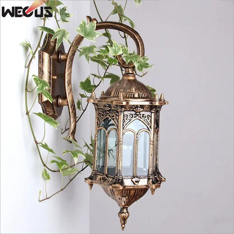 European-Style Outdoor Aisle Wall Lamp Courtyard Wall Waterproof Lamp Simple Villa Door Balcony Corridor Retro Wall Light