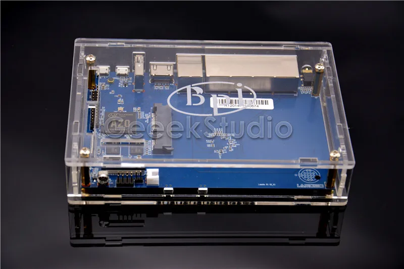 Transparent Clear Acrylic Case Cover Shell Enclosure Box for Banana Pi R1 BPI-R1