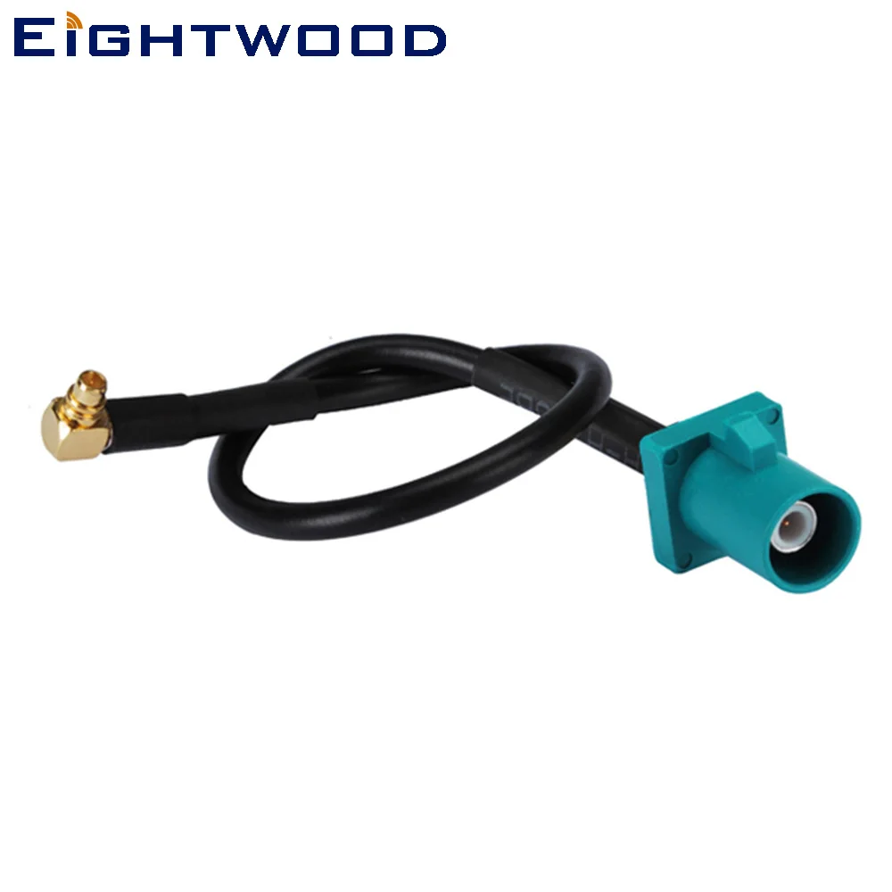 Eightwood Car Antenna Adapter Cable Fakra Z Male Straight to MMCX Male Right Angle Pigtail RG174 Coaxial GPS GSM Audio Wireless