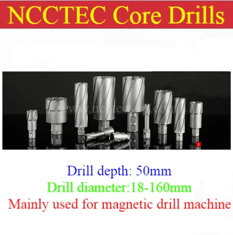 [2'' 50mm drill depth] 12-160mm T.C.T. annular cutter Tungsten carbide tipped core drills bits for magnetic drill machine