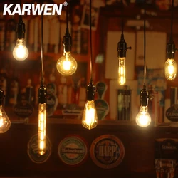 KARWEN-bombilla LED Edison E27 220V E14 2W 4W 6W 8W, lámpara de filamento Retro A60 ST64 G80 G95 T45, iluminación de ampolla de filamento LED Vintage