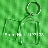 

Free shipping!!!!100pcs Blank key Chain wholesale/ Rectangular arc inside diameter Photo frame key chain