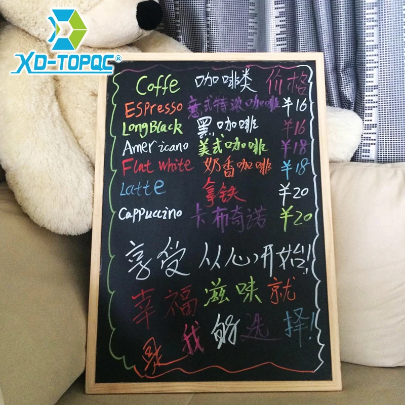 Wood Frame Magnetic Blackboard Chalkboard Message Board 60*90cm For Restaurant Office Drawing Boards Factory Direct Sell