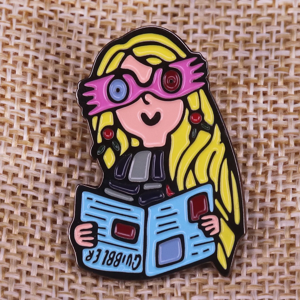 Luna Lovegood Soft Enamel Pin Birthday Gift Idea Book lover Badge Don't worry you are as sane as i am