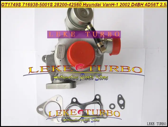 ww GT1749S 716938-0001 716938-5001S 28200-42560 716938 Turbo Turbocharger For HYUNDAI Starex H-1 Van 2002- D4BH 4D56T 4D56 2.5L