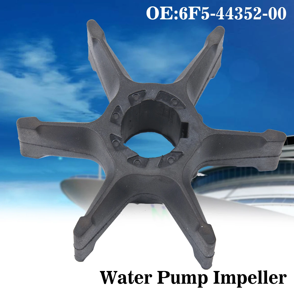 Water Pump Impeller 6F5-44352-00 6 Blades for Yamaha 40HP Outboard Motor