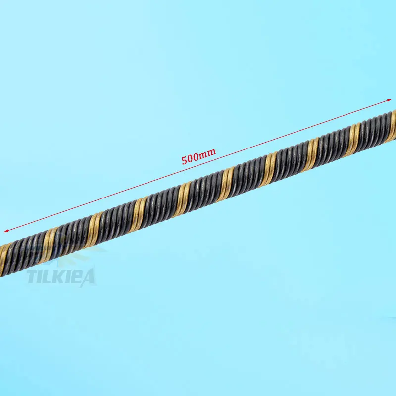 عمود مرن 6.35 مللي متر 1/4 بوصة بطول حوالي 600 مللي متر ، كابل عمود مرن 500 مللي متر ، يسار/يمين مع أنبوب نحاسي لقارب الغاز Nitro Rc