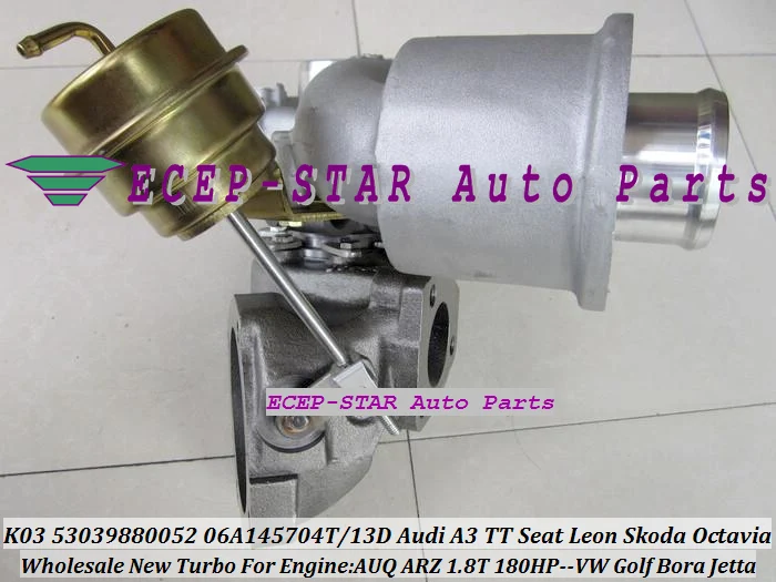 Free Ship K03 52 53039880052 53039880094 06A145704T Turbo For AUDI A3 TT Octavia For Volkswagen For VW Golf Bora JAE AWP 1.8L