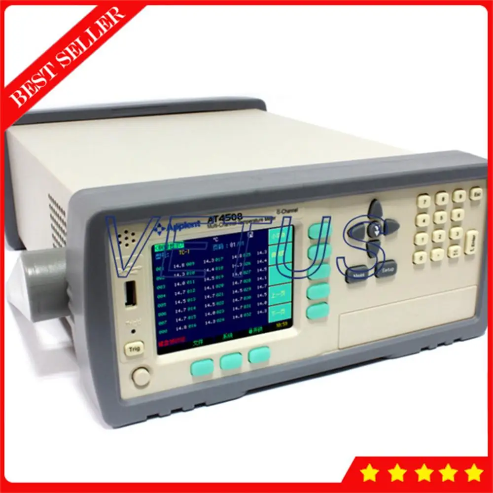 AT4508 8 Channels Temperature Meter Tester Thermometer Datalogger Temperature Datalogger J/K/T/E/S/N/B thermocouple