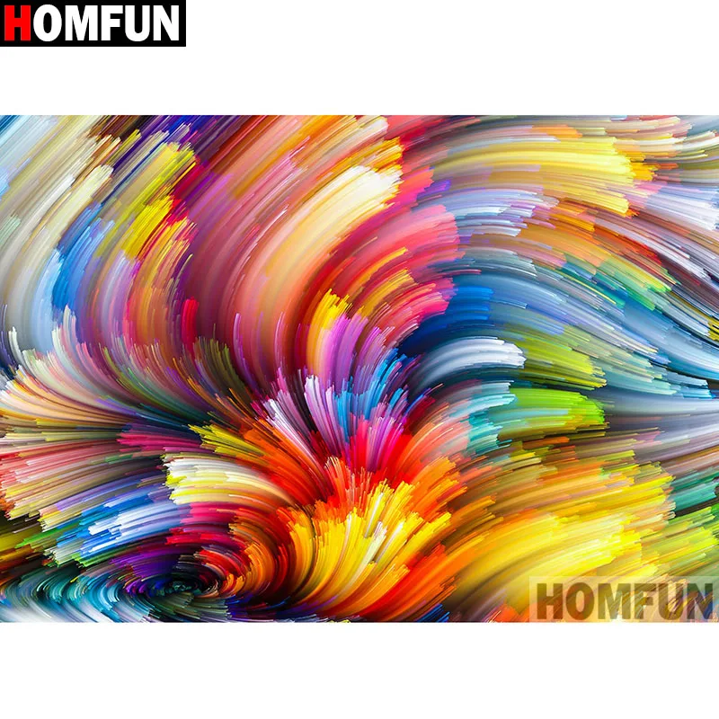 

HOMFUN Full diamond Painting "Color vortex" Resin Drill Embroidery 5D Diy Diamond Painting Handmade Cross Stitch gift A13011