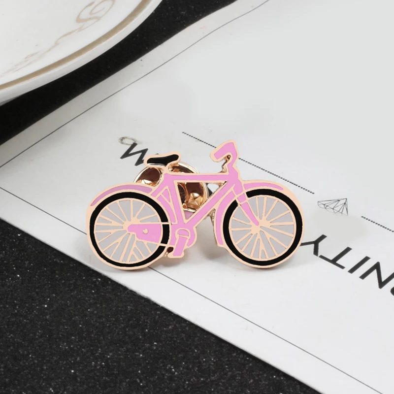 Cartoon Bicycle Cactus Tent Brooches Fashion Creative Travel Enamel Pin Child Backpack Badge Men Women Souvenir Brooch Jewelry