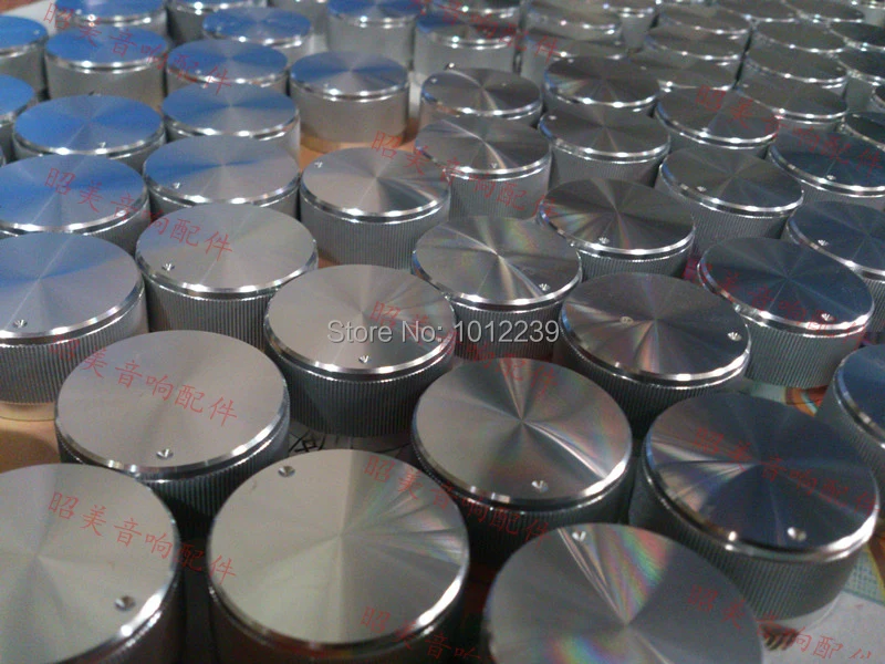 1ชิ้นเส้นผ่าศูนย์กลาง30มิลลิเมตรสูง16มิลลิเมตรอลูมิเนียมที่เป็นของแข็งปุ่มปรับระดับเสียงเสียงเครื่องขยายเสียงลูกบิดมิเตอร์