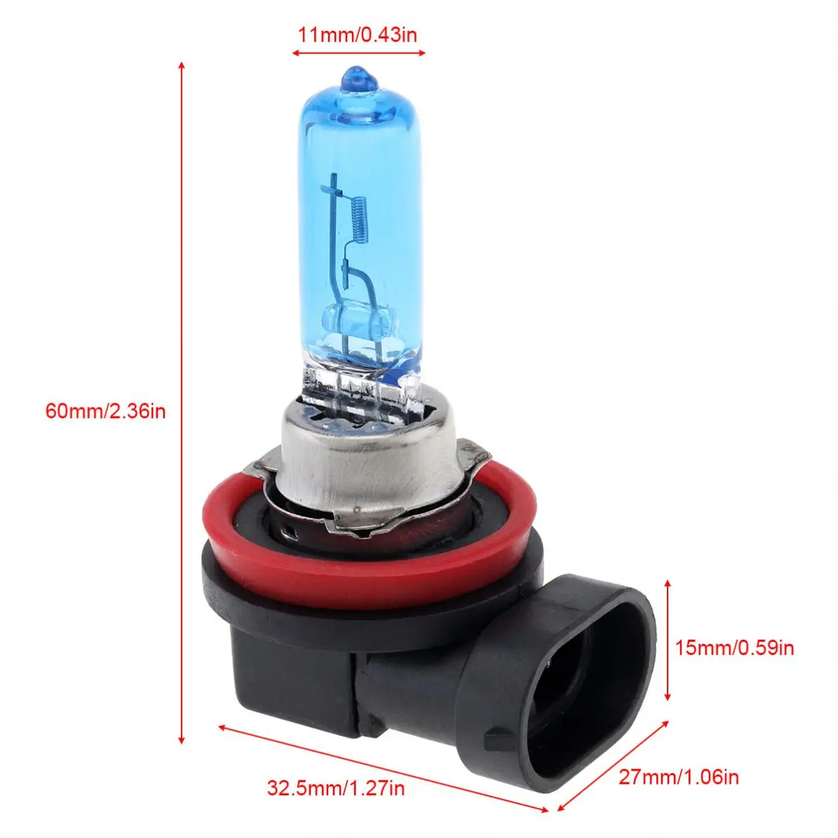 2pcs 12V H9 65W 6000K Universal White Light Super Bright Car Xenon Halogen Lamp Auto Front Headlight Fog Bulb