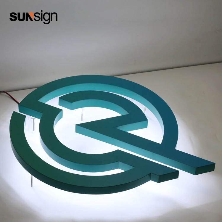 Acrylic letter sign build up led halo lit name shop sign