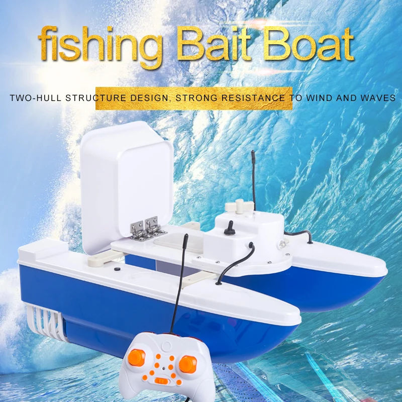 New arrival Wireless 500m RC Distance Speedboat Fish Finder Lure Ship Boat Fishing feeding hook Fishing Bait Boat