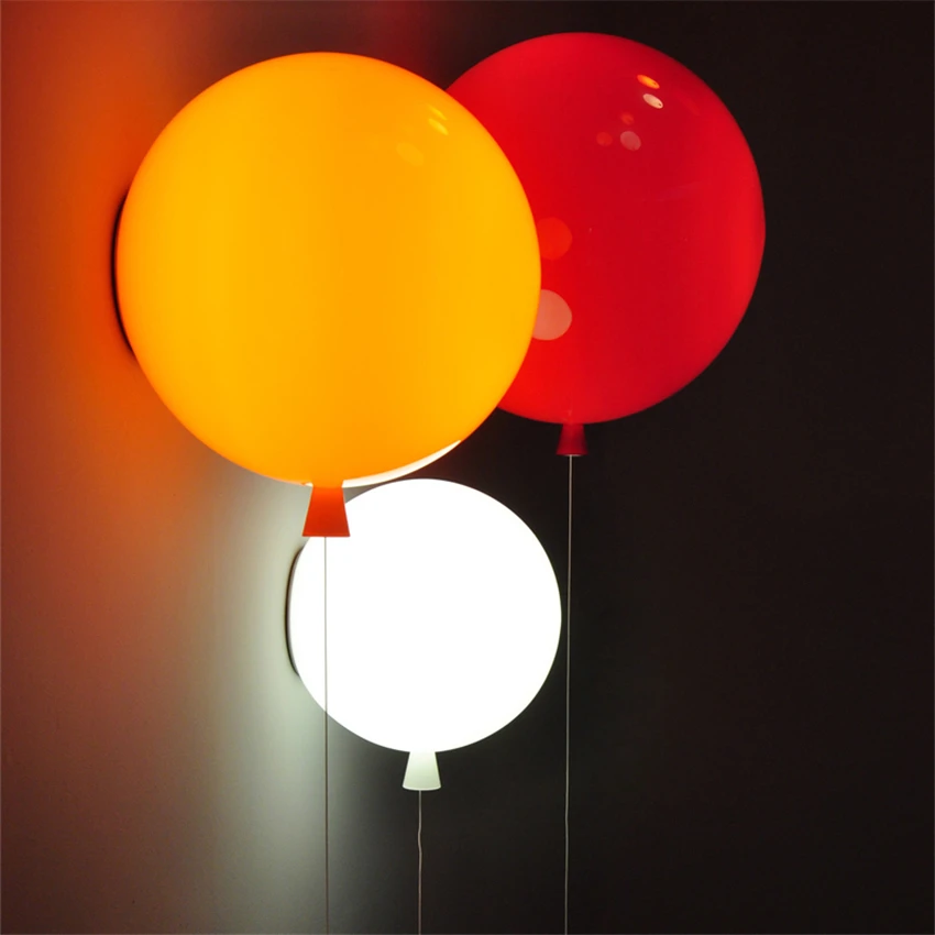 Modern Color Balloon Wall Lamp Bedroom Children's Room Aisle Sconce Wall Lights Home Deco Study Bedside Decorative Lamps PVC