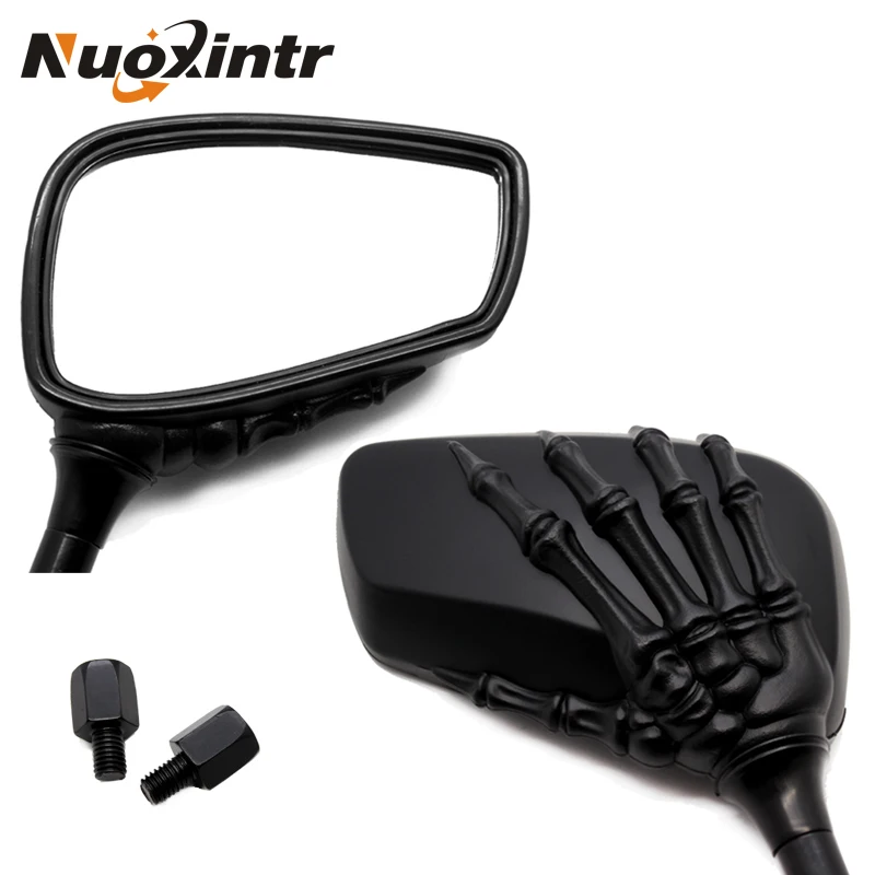

Nuoxintr Motorcycle Mirrors Skeleton For Harley Suzuki Kawasaki Honda Kymco Vespa SYM BMW Buell Aprilia Triumph Ducati KTM