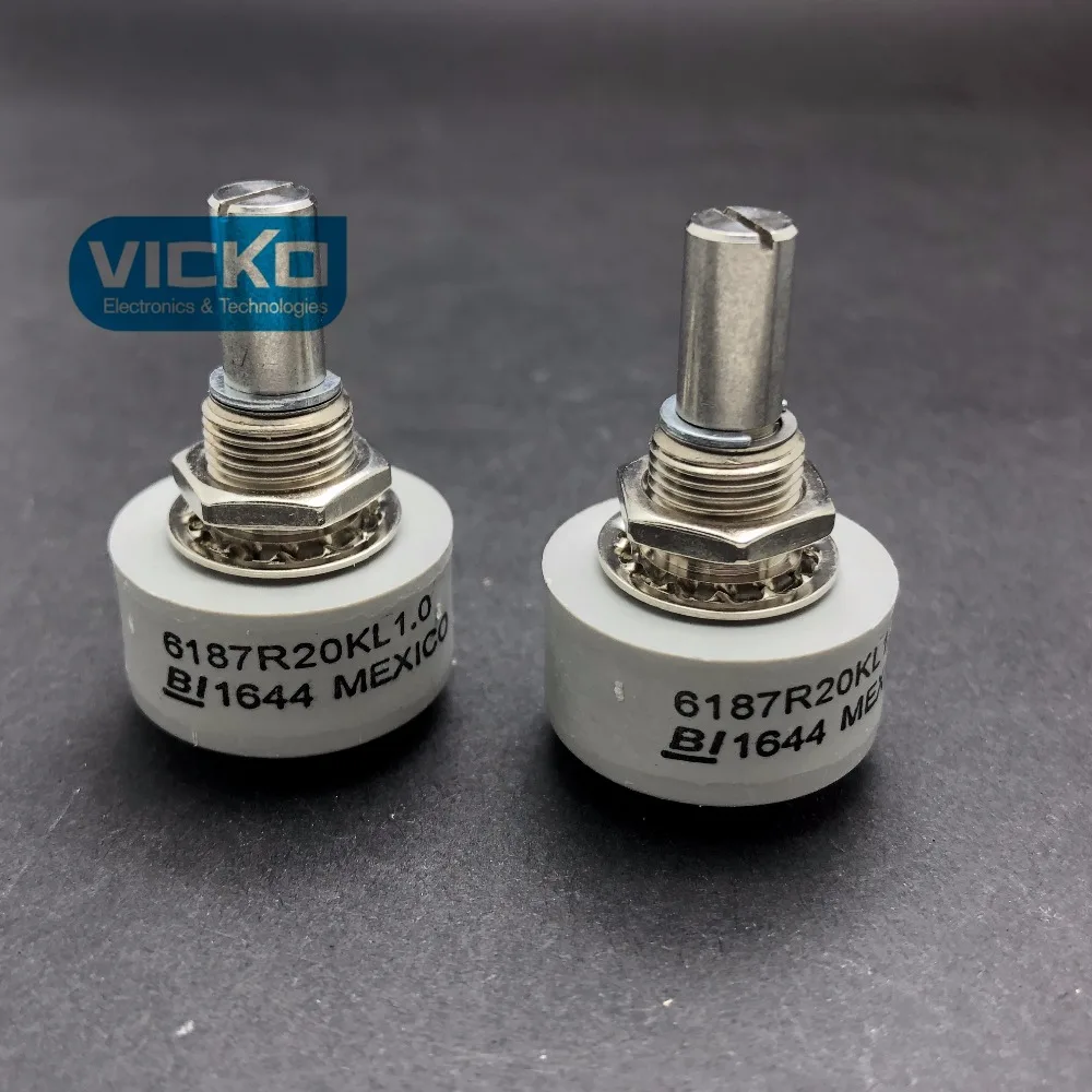 [VK] Conductive plastic BI potentiometer 360 degrees without limit 6187R 6187R20KL1.0 6187R20K 1k 5k 10K 2K 20K original  switch