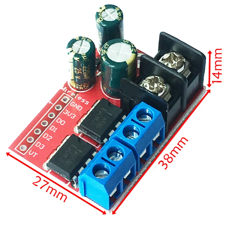 5A Dual Motor Drive Module Remote Control Forward and Reverse PWM Speed Regulation Double H bridge Over L298N