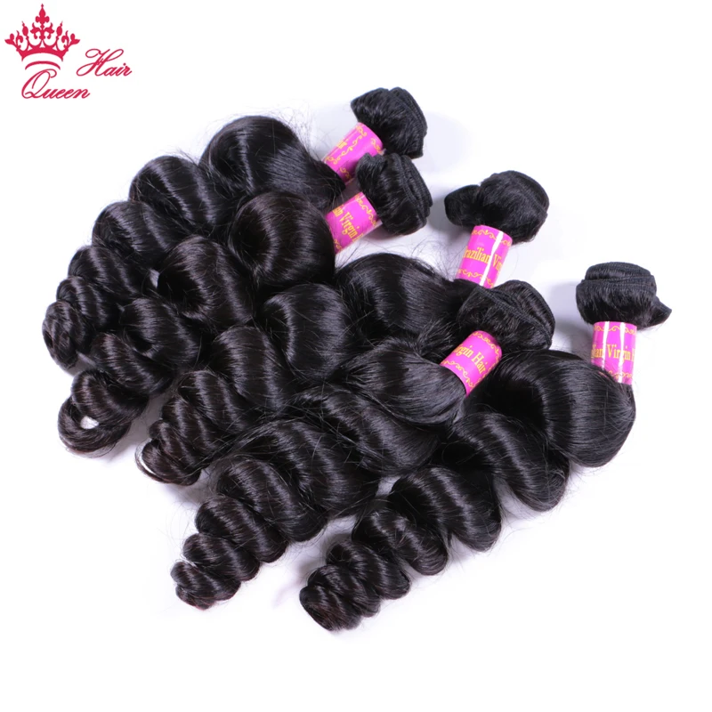 Queen Hair Official Store Top Quality Brazilian Loose Wave Virgin Human Hair Natural Color 100% Unprocessed Human Raw Hair