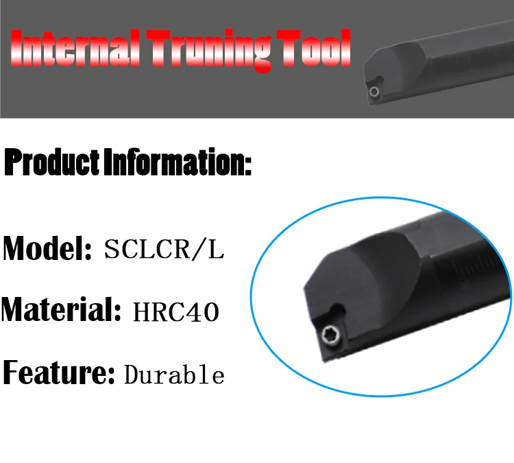 S08K-SCLCR06 Schaumwerkzeughalter 95 Grad Innendrehwerkzeuge Bohrstange Drehwerkzeuge Schaumhalter für CCMT 060204 /08 – Detail 1