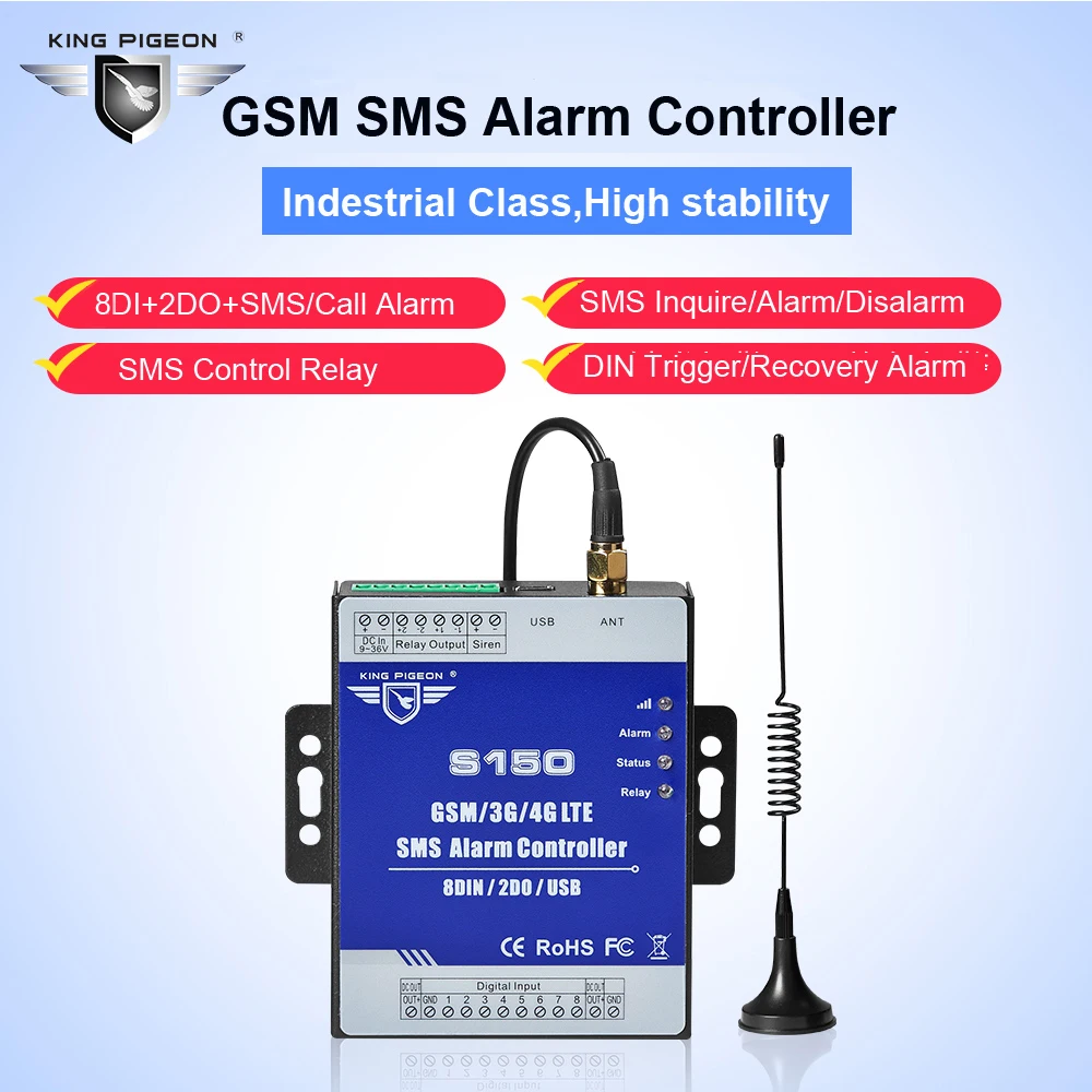 Imagem -03 - Gsm 3g 4g Celular Rtu Sms Relé Interruptor Industrial Iot Sistema de Monitoramento Remoto Embutido Verdog Sms Unidade de Alarme S150