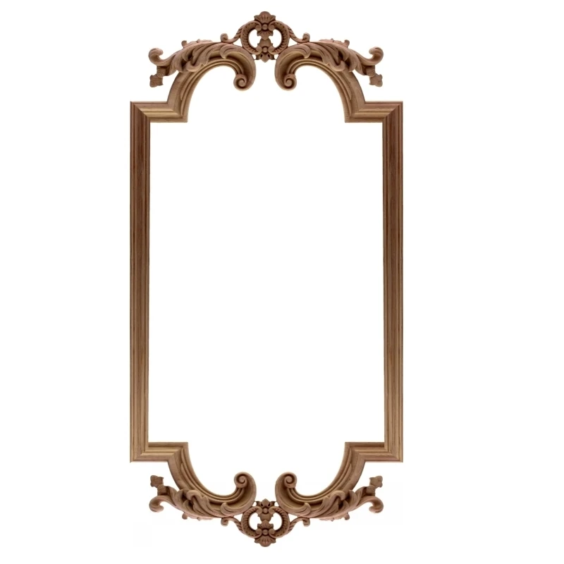 RUNBAZEF The New Listing Wood Carving Angle Flower European Style Lattice Background Wall Applique Home Decoration Accessories