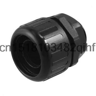 M25 x 1.5 Black Plastic 15mm Long Thread Cable Gland Jonit