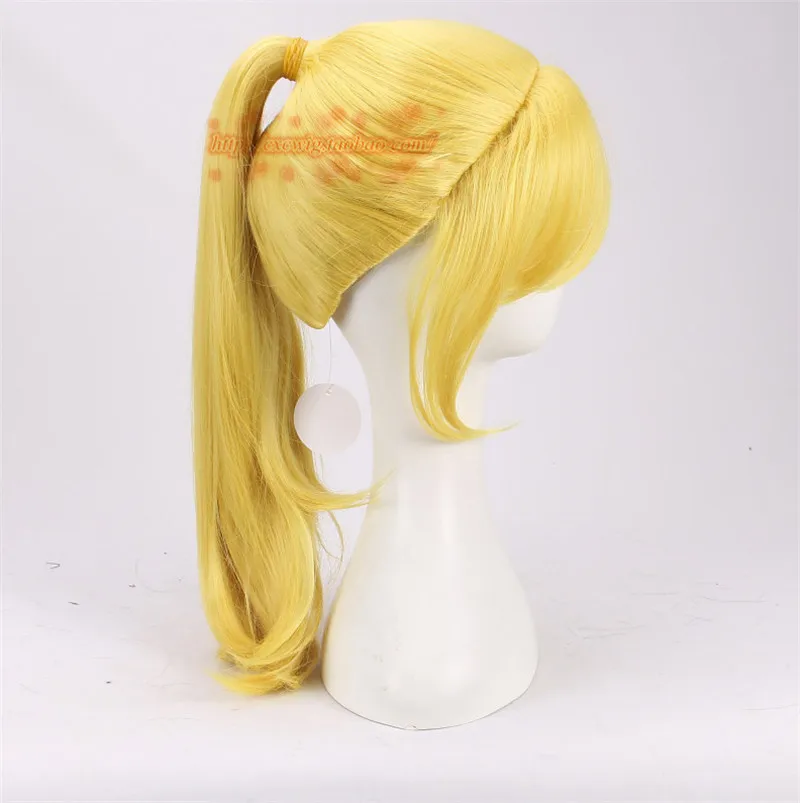 Kobiety superbohaterki Bowsette peruka do Cosplay księżniczka Bowser brzoskwinia blond kucyk METROID Samus zwraca peruka do Cosplay peruka kostiumy — zdjęcie 5