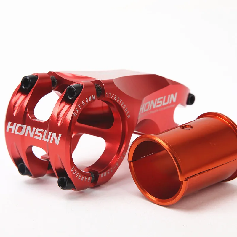 Bicycle Stem Aluminum Alloy riser Racing Cycle Black Red 35mm / 31.8mm CNC Bicycle Handle Stem MTB Mountain Road Bicycle Parts S