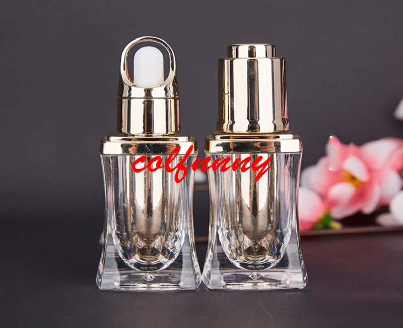 250pcs/lot 10ml Acrylic Essential oil Dropper Bottle Pigment Perfume Container Vials Portable Empty Cosmetic Packaging