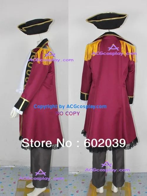 Hetalia Axis Powers Spain Antonio Fernandez Carriedo Cosplay Costume include big hat