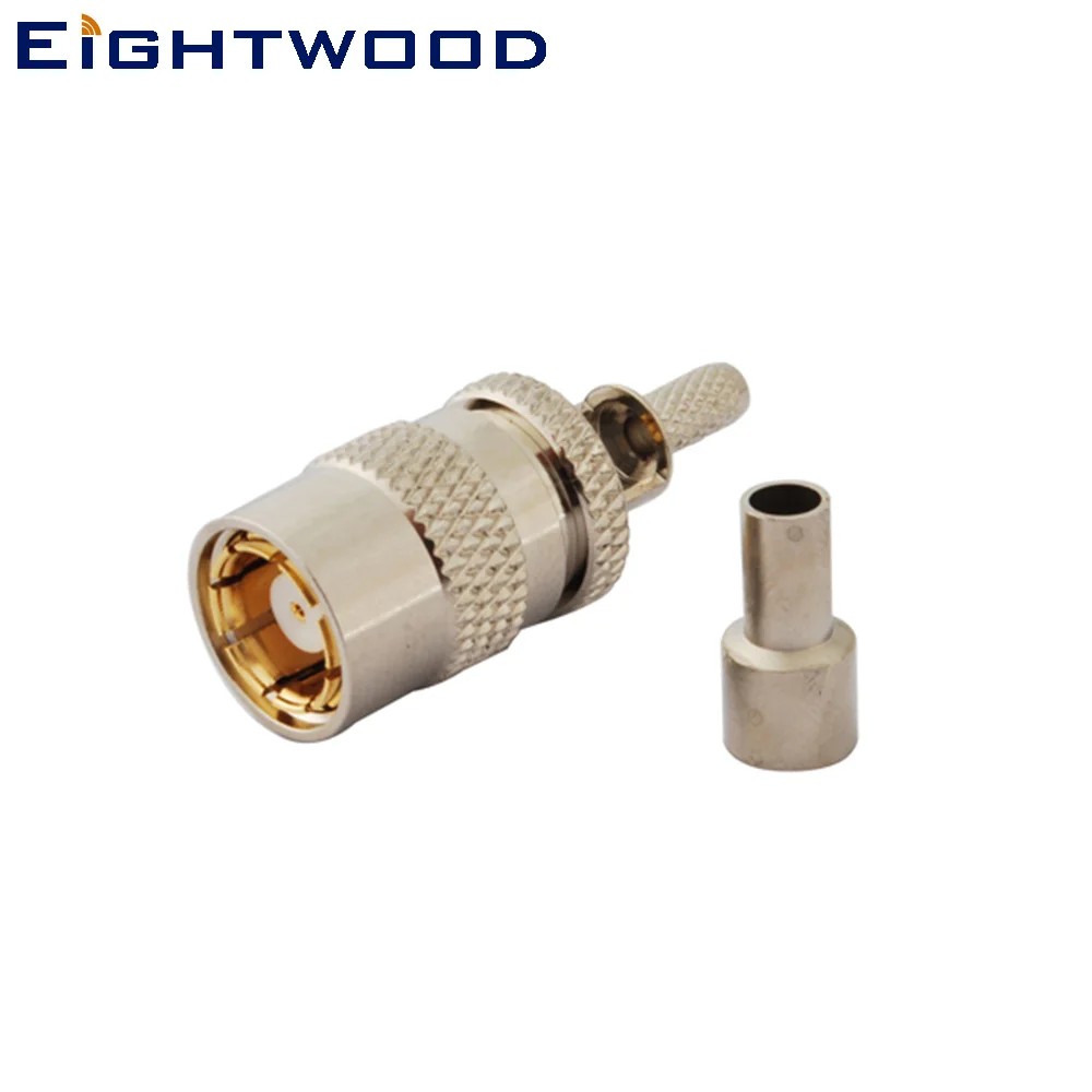 Eightwood 5PCS SMZ Crimp Jack Female Straight RF Coaxial Connector Adapter for LMR-100 RG174 RG316 Cable BT 2002