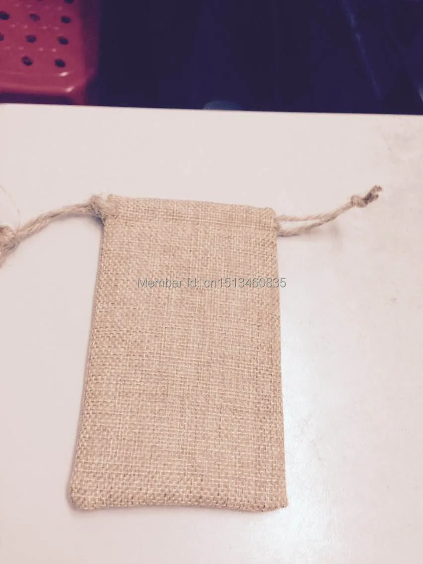 

100pcs/lot CBRL jute bags, jute pouch, flax pouch for toiletry/cereals/necklace,Various colors,size customized,wholesale