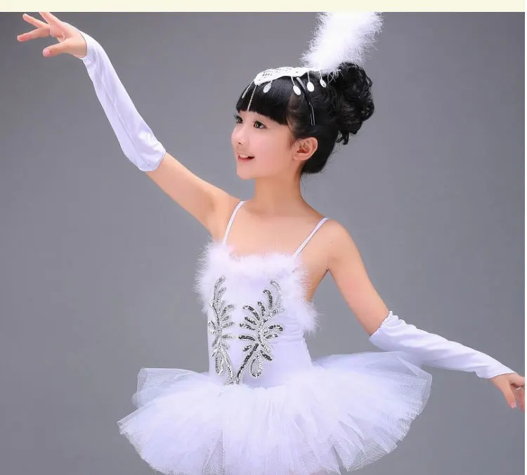 Professionele White Swan Lake Ballet Tutu Kostuum Meisjes Kinderen Ballerina Jurk Kinderen Ballet Jurk Dancewear Dans Jurk Voor Gir