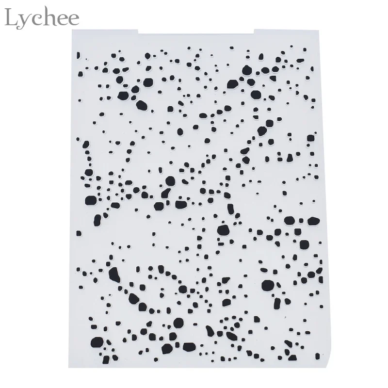 Lychee Life Irregular Graffiti Plastic Embossing Folder For Scrapbook DIY Album Card Plastic Template Stamp Card Making Decor