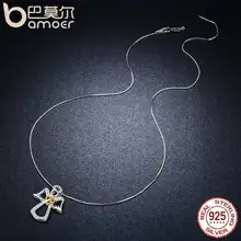 Silver Guardian Angel Pendant Necklace #5